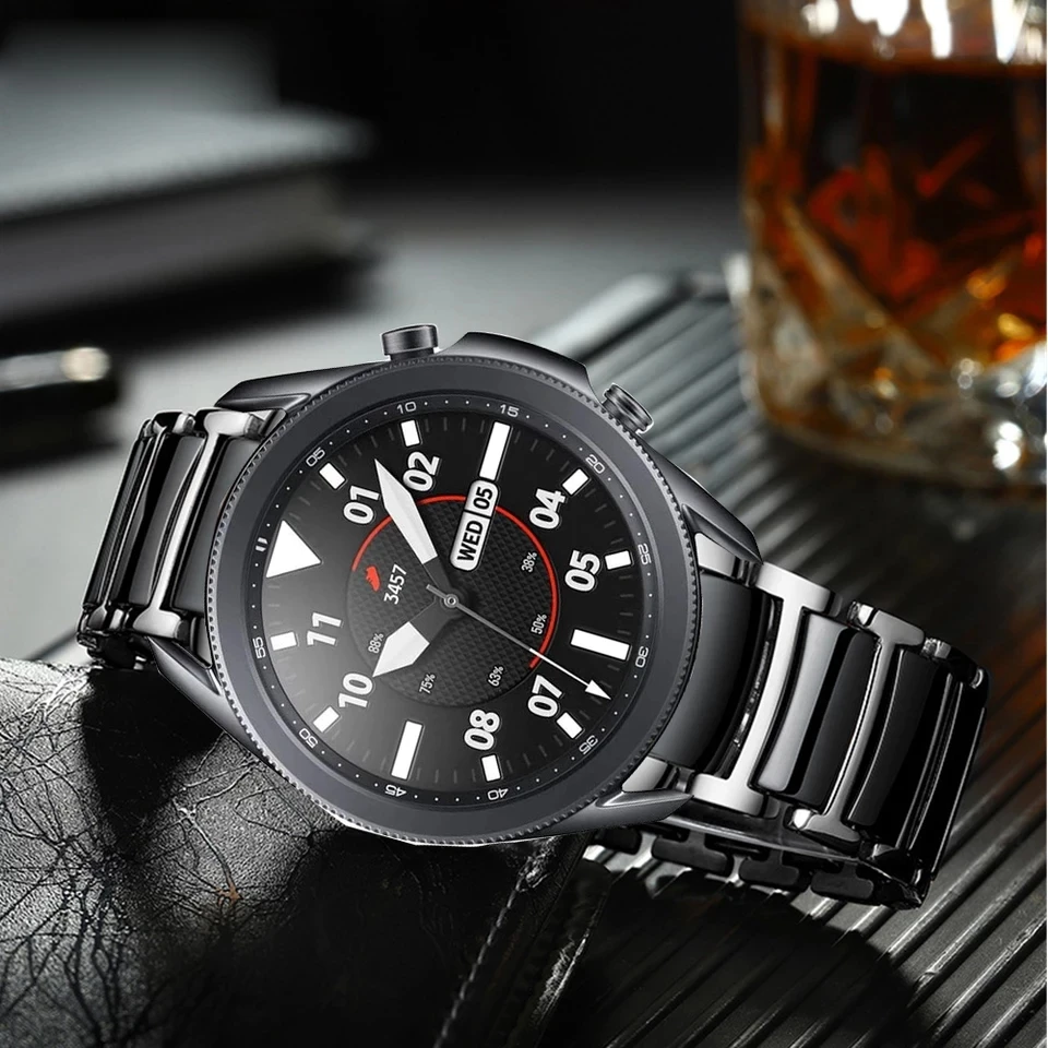 

22mm 20mm luxurious Ceramic Strap for Samsung Galaxy Watch 3 Active 2 Huawei GT High-end watch strap accessories for Amazfit GTR