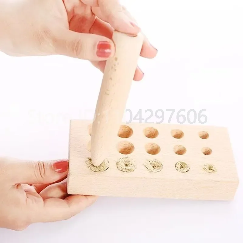 Wooden Big 10 Eyes  5 Eyes Moxa Cone Rolls Maker Mold Tool Used for Moxa Tower DIY