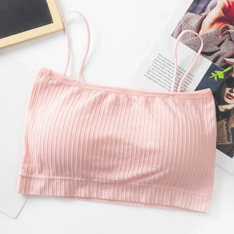

Fashion Slim Women Tank Top Fashion Korean Version Polyester Fiber Tube Top Comfort Up Women Sports Bra Female Crop Top