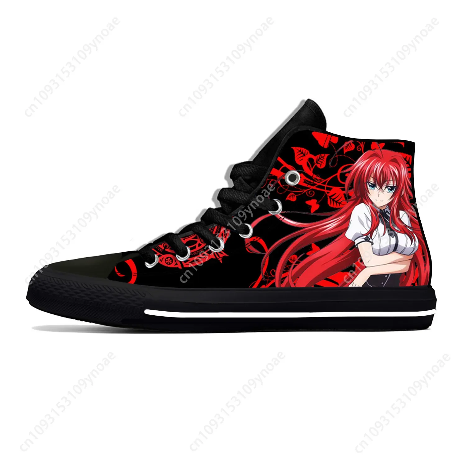 

Anime Manga Cartoon High School DxD Rias Gremory Hot Casual Shoes High Top Breathable Men Women Sneakers Lightweight Board Shoes