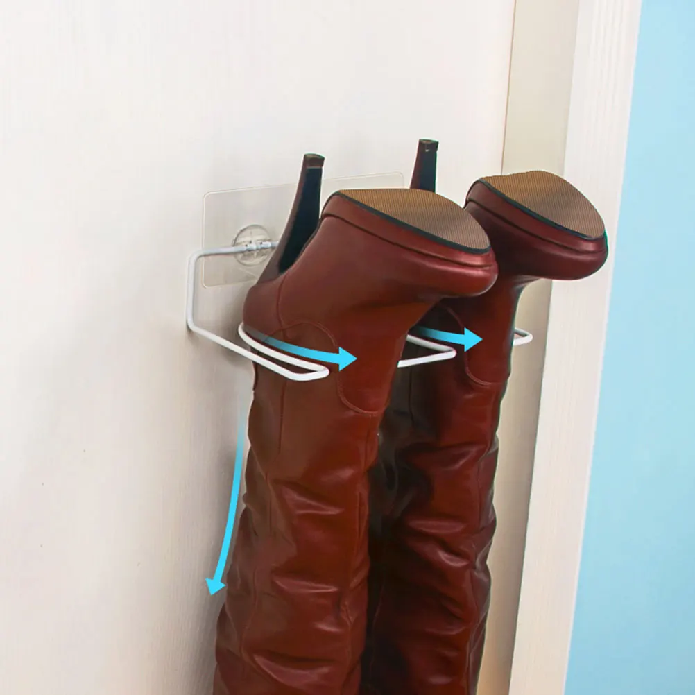 

1pc Punchless Shoe Mounted Shoes Holder Modern Design Sturdy Long Boot Support Wall-Mounted Storage For