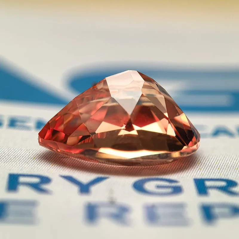 Lab Grown Sapphire Sunset Orange Color Pear Shaped VVS1 Charms DIY Ring Necklace Earrings Main Materials  with AGL Certificate
