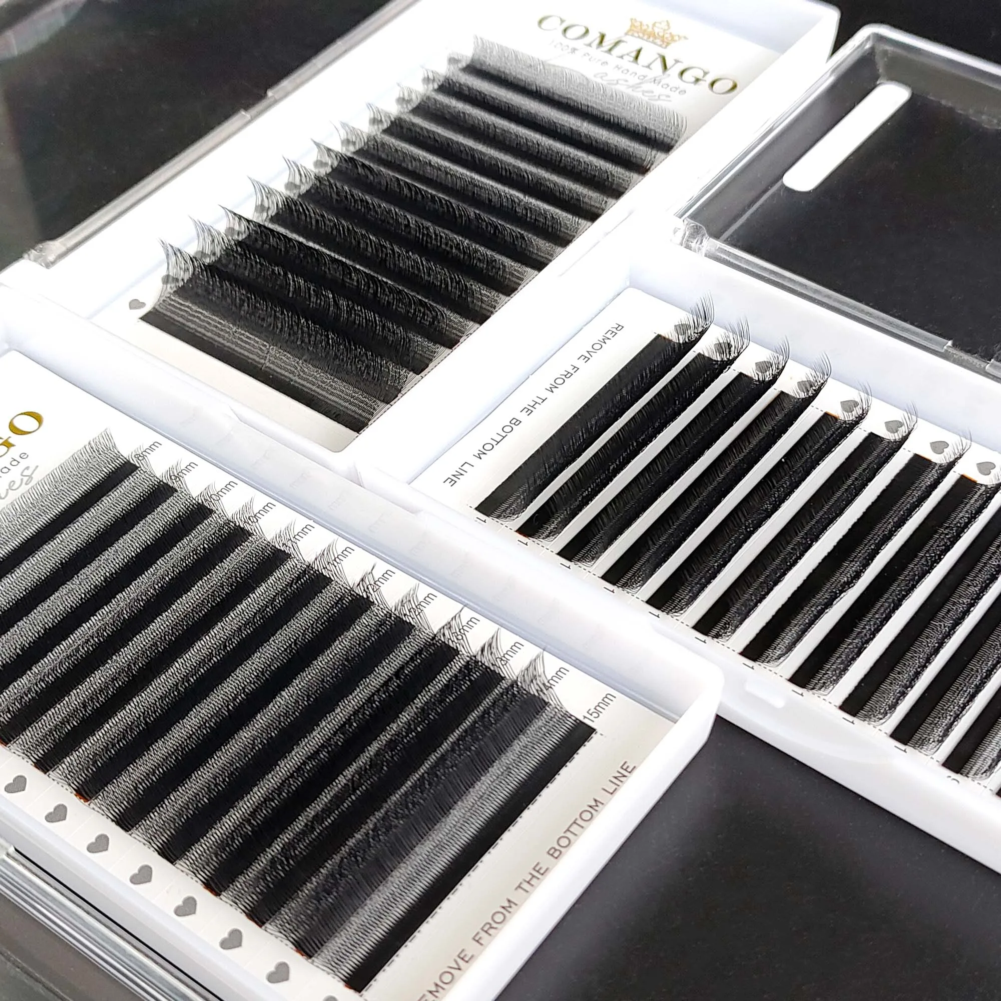 CoMango mix8-15 mm Extensions de cils en forme de U 3/4/5D, cils en éventail préformés ultra doux et naturels, outils de maquillage