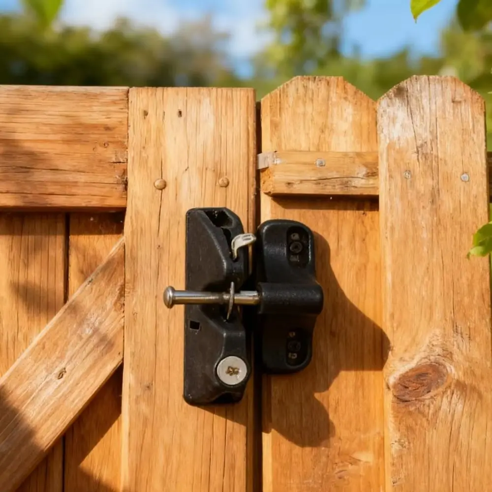 

Black Color Outdoor Door Lock Spring Loaded Pull Cable Self-Locking Door Kit Nylon Material Durable Non-rusting