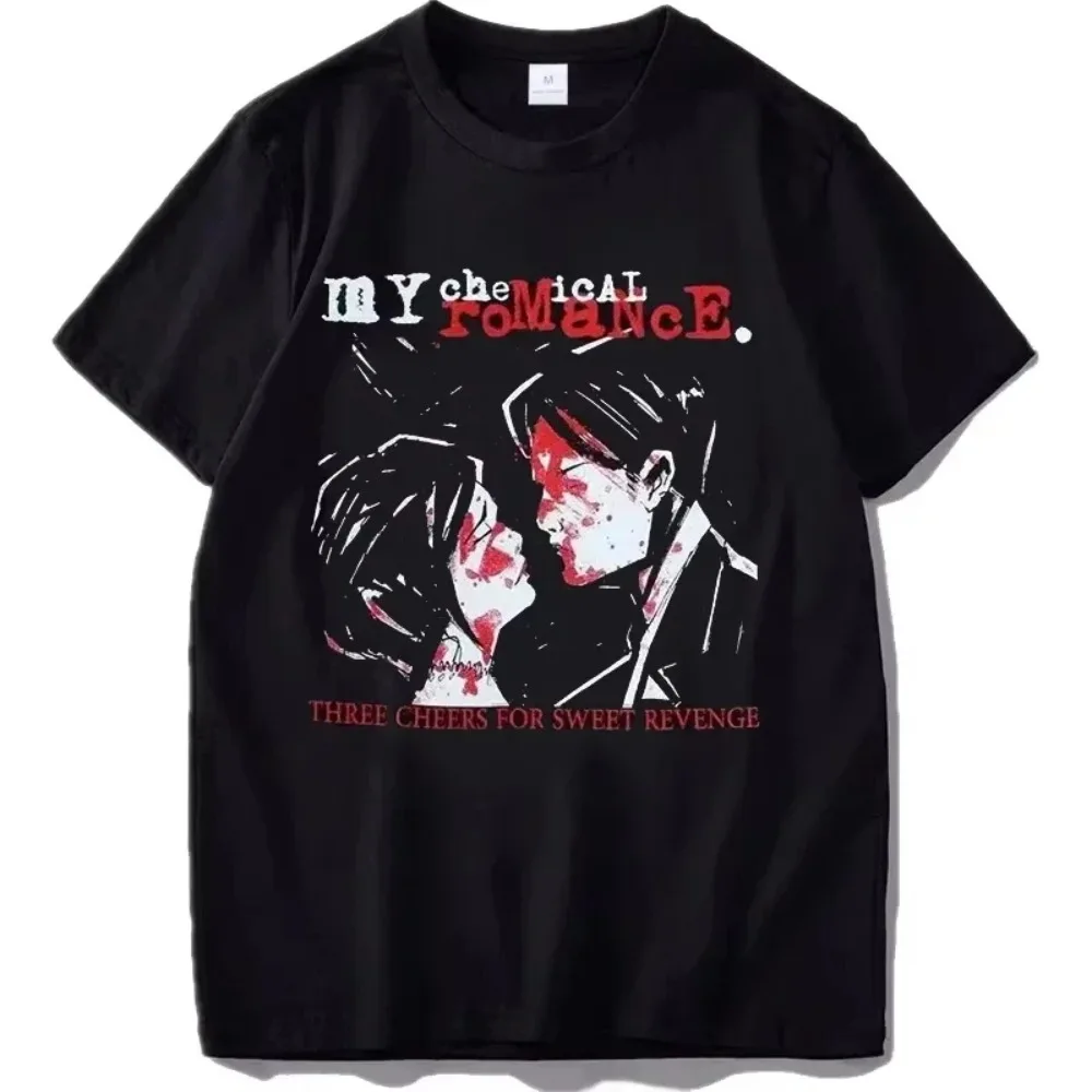 My Chemical Romance T-Shirt Damen T-Shirts Coole Hip-Hop Herren T-Shirts Lässige Mode Harajuku Kawaii T-Shirt Damen Y2K Kleidung – Detail 6