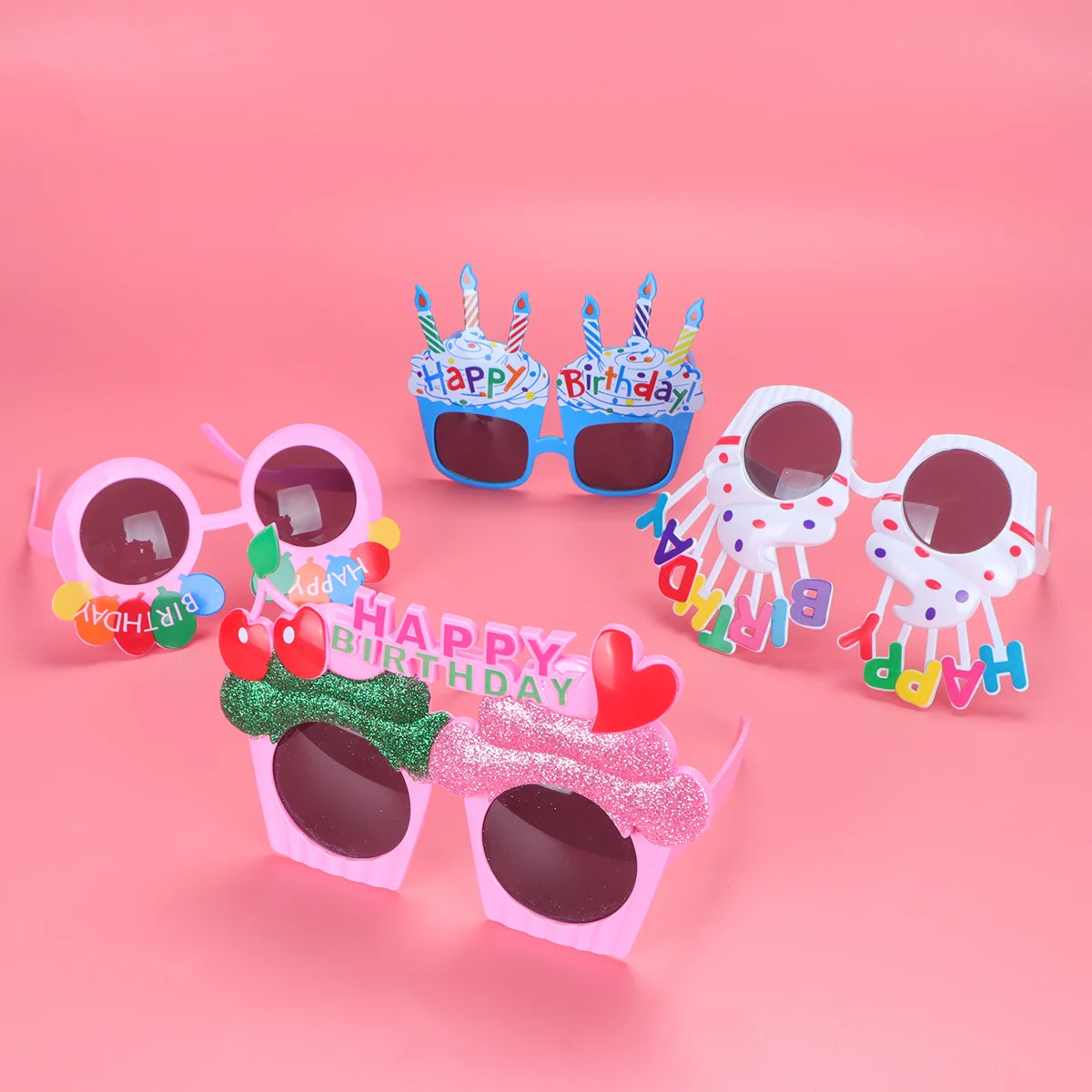 

4 PCS Funny Glasses Eye Eyeglasses Party Accessory for Masquerade Modeling Dance