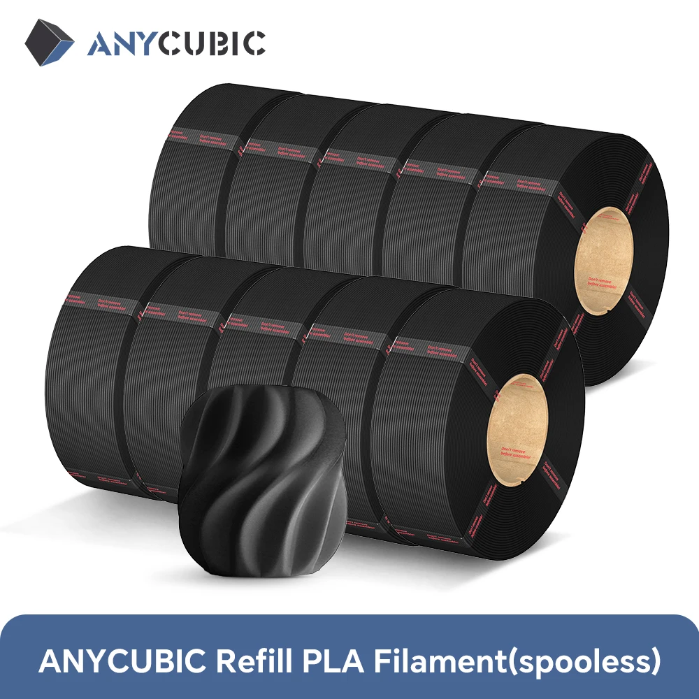 

ANYCUBIC 10 кг PLA-филамент для 3D-принтера, 1,75 мм, без катушки, прочный, без пузырьков, материал для 3D-печати, пластик для игрушек