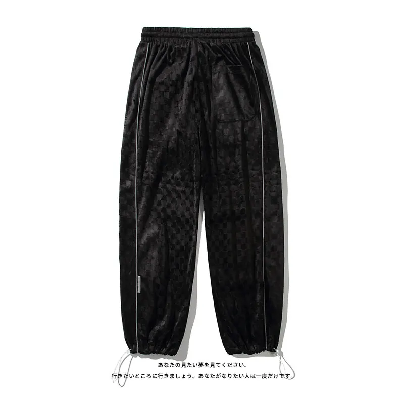 Mens Pants Joggers  Jogging Japanest Streetwear Pantalones Sweatpants Trousers Baggy Bottoms Goth Casual Fashion Black Fringe