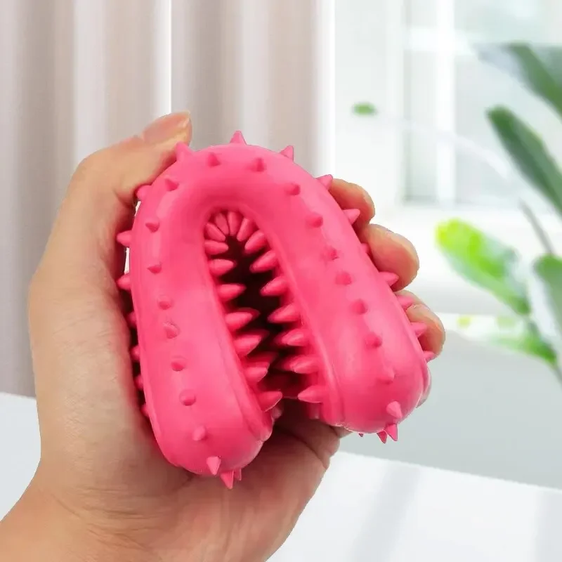 1PC Pet Chew Toy Soft Rubber Bite-resistance Bone Shape Teeth Grinding Chewing Toys for Small Dogs Training Pet Supplies image 3