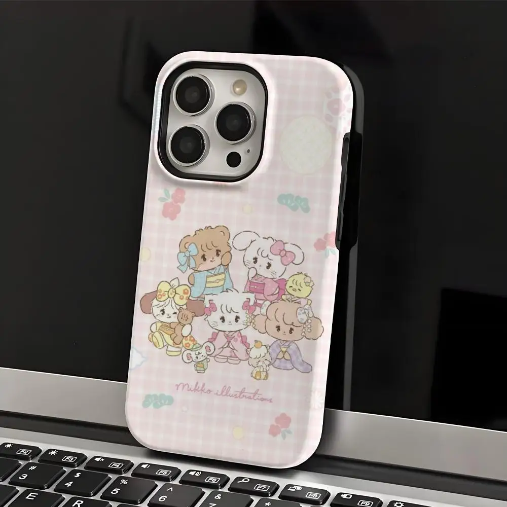 

Mikko Illustrations Phone Case INS For IPhone 17 17 16 15 14 13 12 11 Pro Max X XR XSMax Plus Glossy Film Hard PC Cover