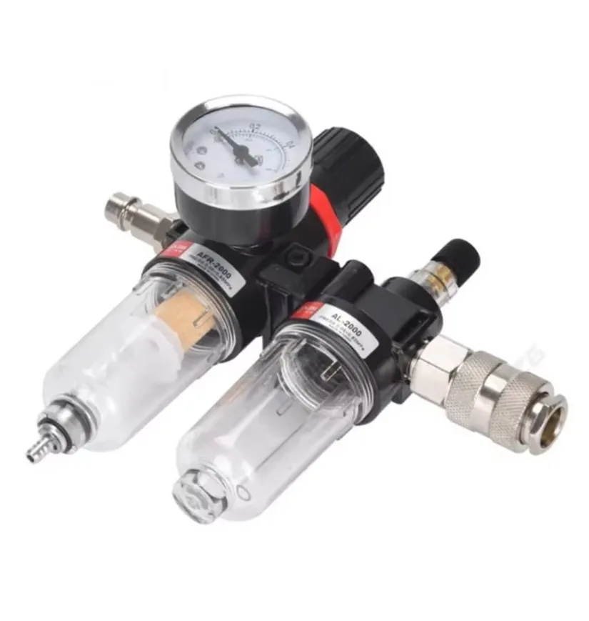 AFC-2000 Oil Water Separator Regulator Trap Filter Airbrush Air Compressor Pressure Reducing 1/4 1pc