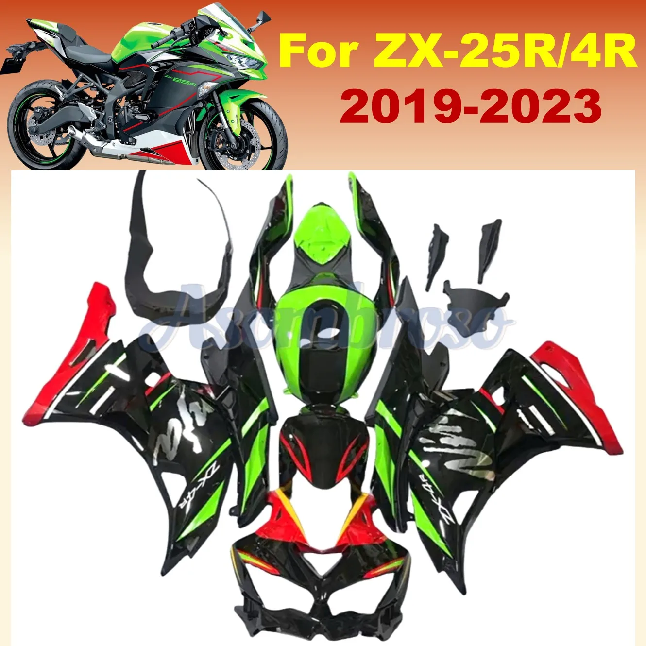 For Kawasaki Ninja ZX-25R zx4r 2019 2020 2022 2023 Motorcycle Full Fairings Kit Fit ZX 25R  2024 ZX-4R Injection Bodywork Set