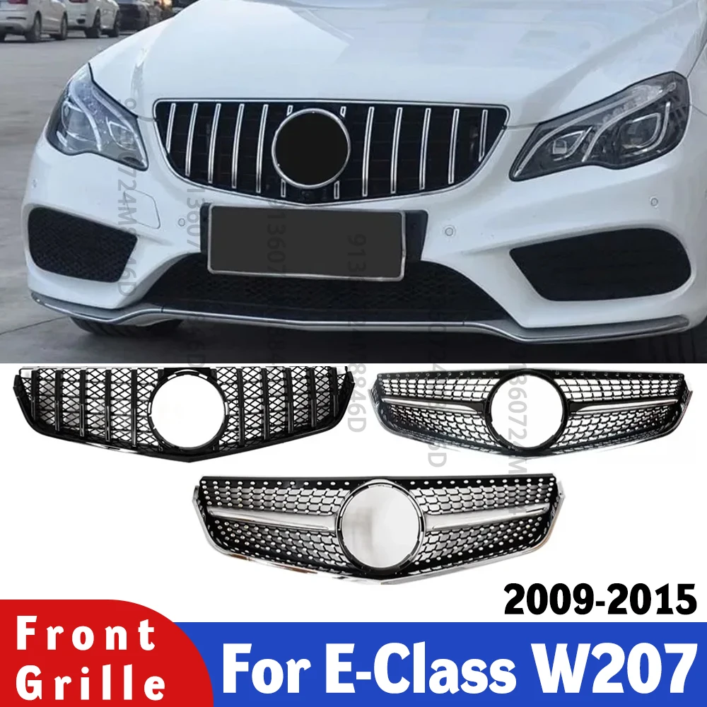 

For Mercedes C207 A207 W207 Coupe 2009-2015 AMG Style Gloss Black Front Bumper Grille Mesh Panel Replacement