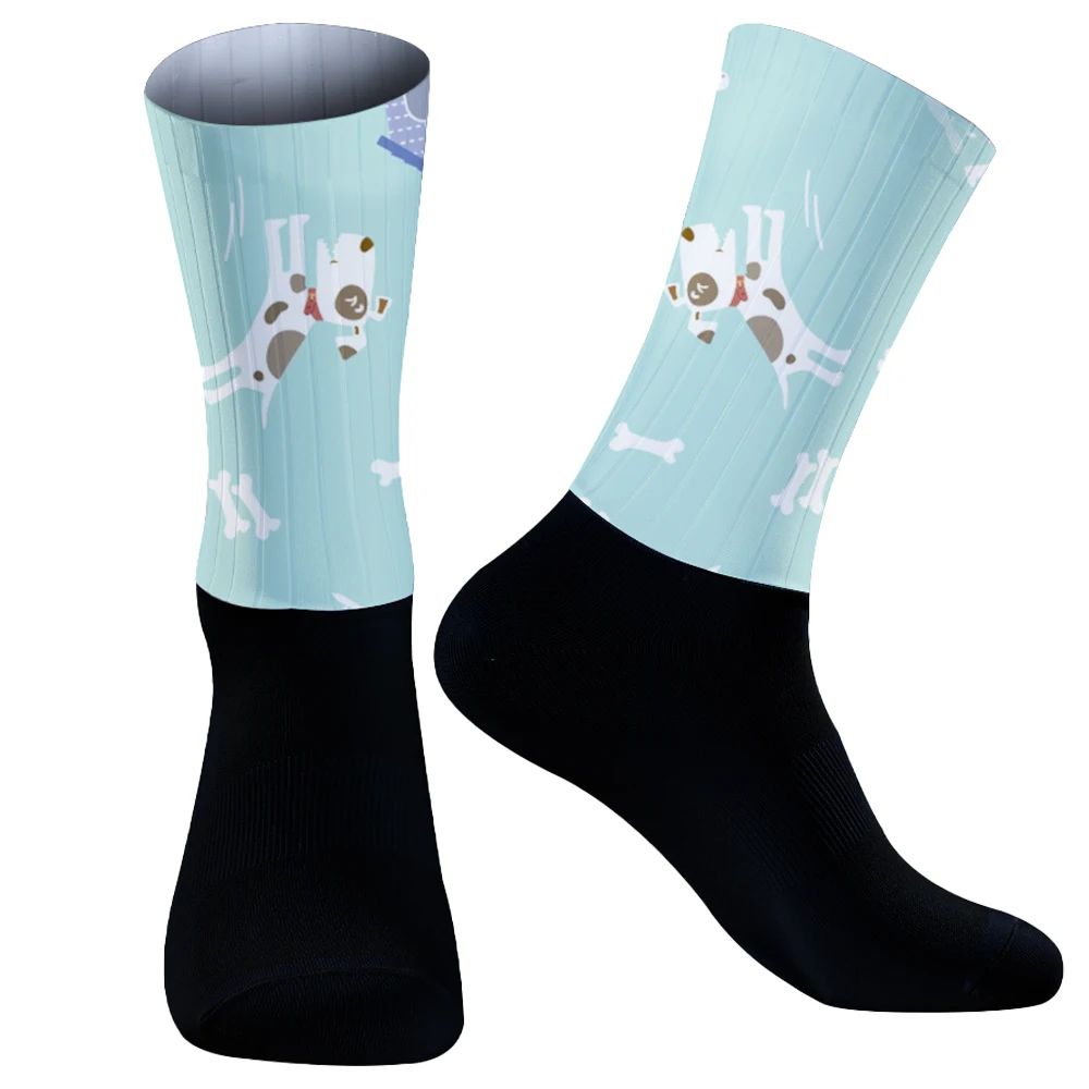 2024 New Men Women Compression Socks Funny Animal Cat Dog Pattern Unisex Outdoor Running Cycling Socks