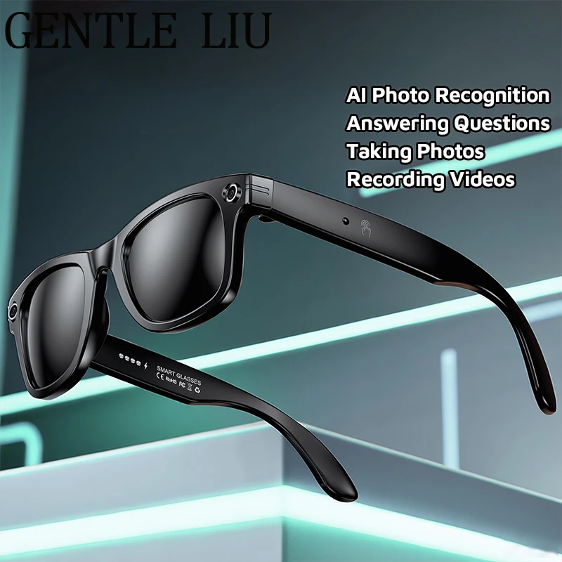 

AI Smart Translation Glasses Camera Sunglasses Women Bluetooth Video Recording Touch Wireless Sports Outdoor Anti-blue Eyeglass