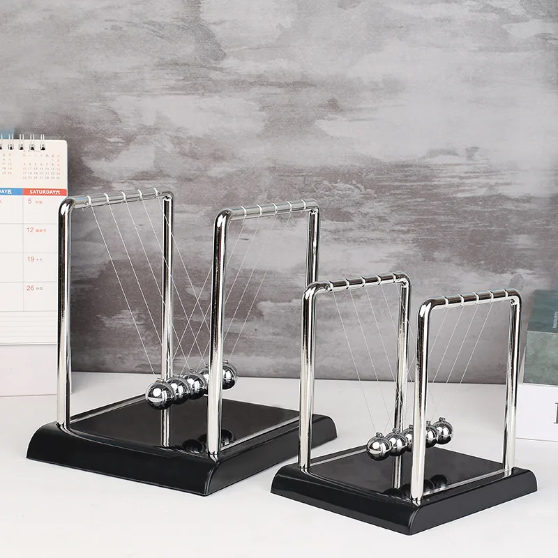 Square black background Newton pendulum billiard ball balance ball office desk decoration gift for students