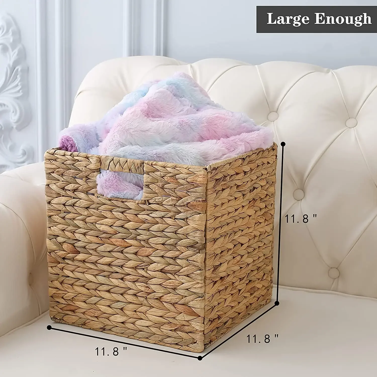 Hand-Crafted Knitted Storage Basket for Items Storage Basket laundry basket