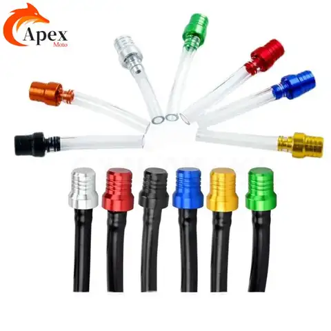 Motorcycle Gas Fuel Cap Single Way Valves Vent Breather Hoses Tubes For Motocross ATV Quad Dirt Pit Bike Fuel Tank Breather Pipe