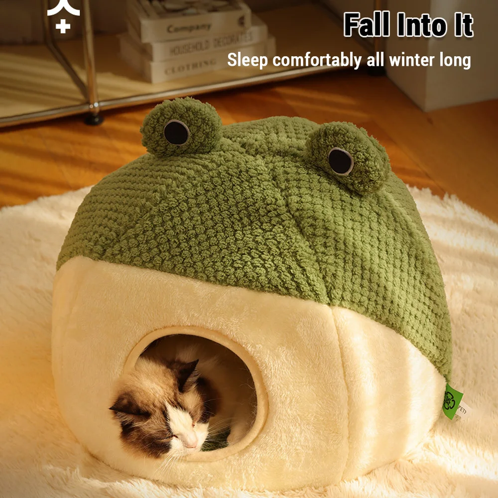 

Cat Bed Ultra-Soft Plush Material Cat Beds for Indoor Pet House Cave Pad Removable and Washable Cushion Anti-Slip Design