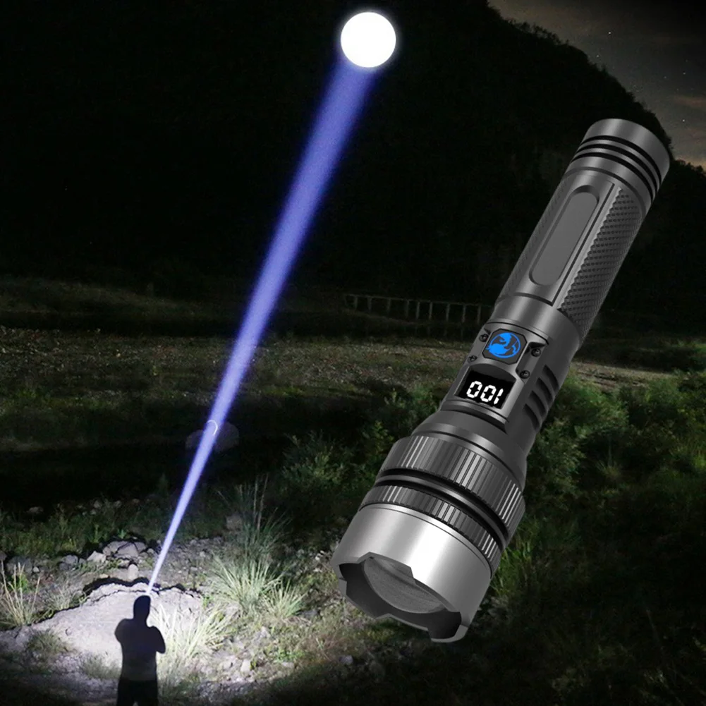 LED Flashlight Rechargeable Flashlight 500 Lumens Torch Zoomable Flash Light for Camping Hiking Outdoor Home Emergency