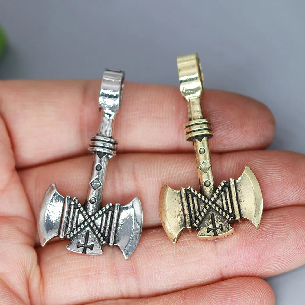 3Pcs/lot Valknut Viking Men Charm Pendant For DIY Necklace Earrings Handmade Jewelry Making