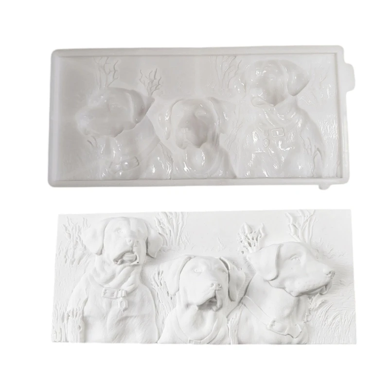 

Silicone Mold Featuring Three Dogs for Customes Wall Decoration Projects Dropsale