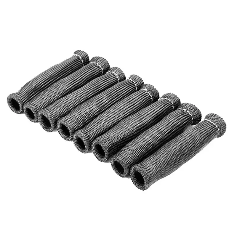 

LLCS-2500° Spark Plug Wire Heat Shield 8 PCS Spark Plug Heat Sleeve 6 Inches Spark Plug Wire Boots Protection Insulator Cover