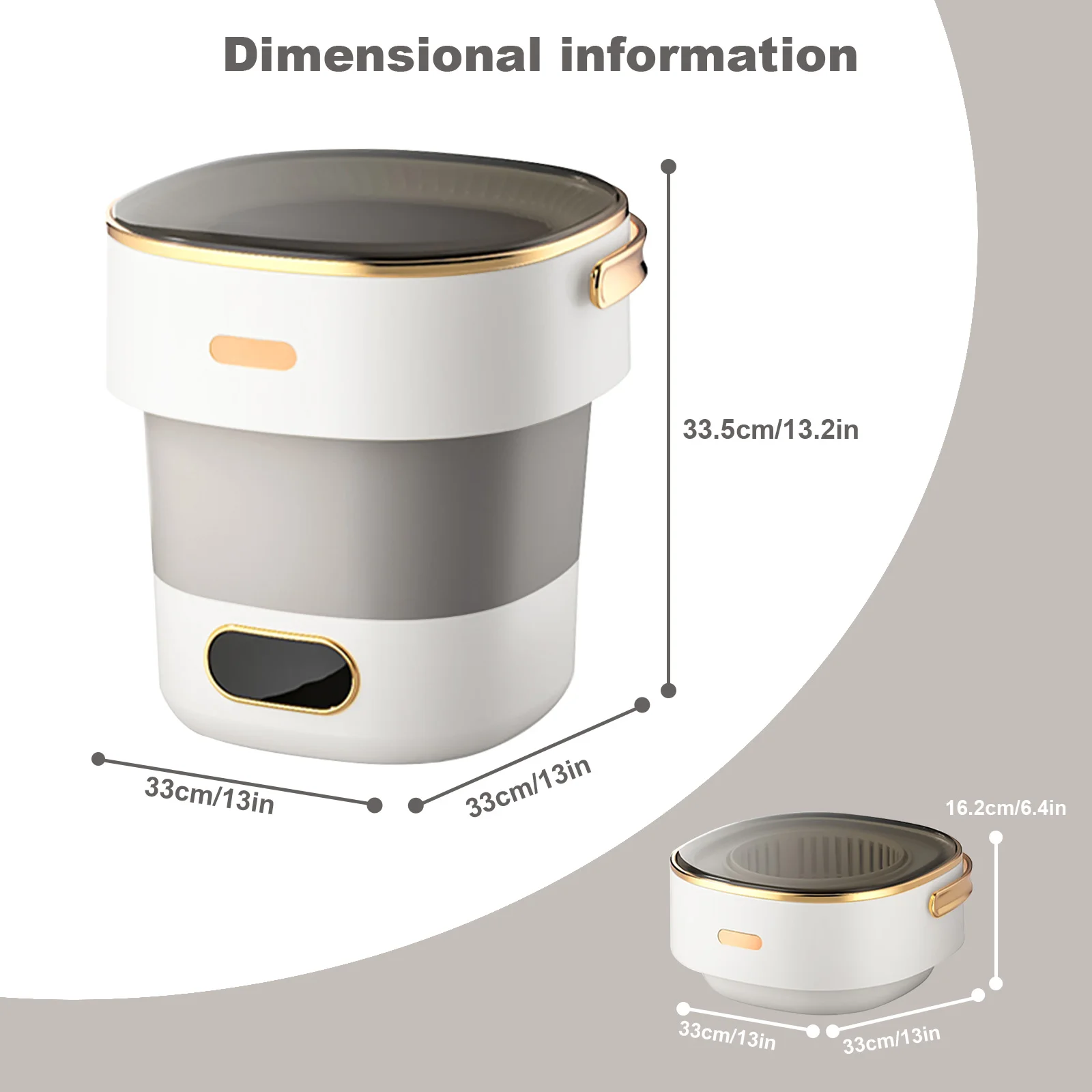 Portable Washing Machine With Spin Dryer, Fully Automatic 13L Folding Washing Machine With 3 Cleaning Modes For Cleaning