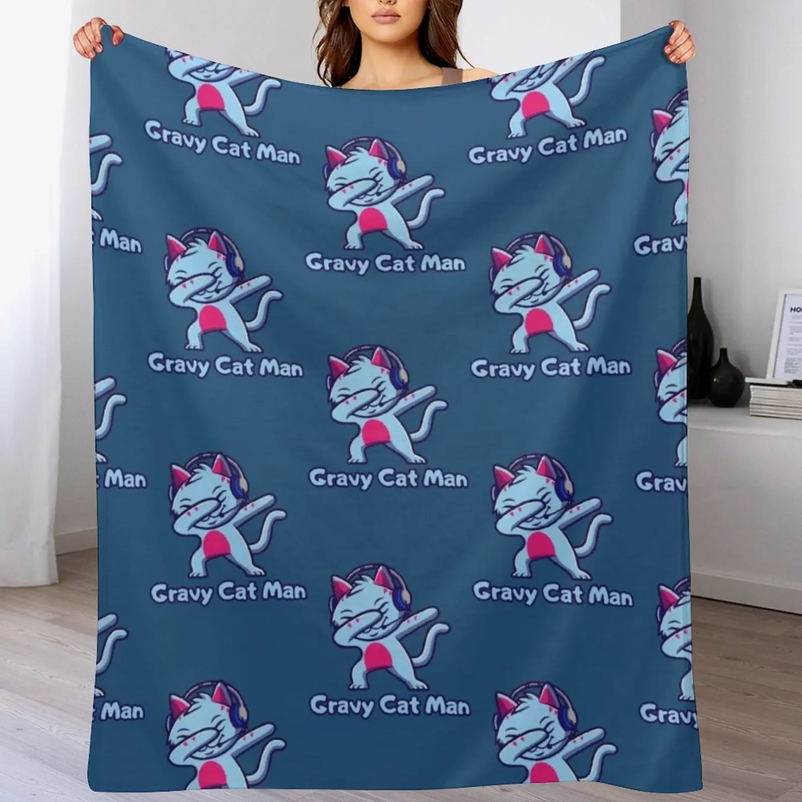 

Gravycatman Dabbinggaming Kids Throw Blanket Thin Soft Blanket for Summer Night Sleeping