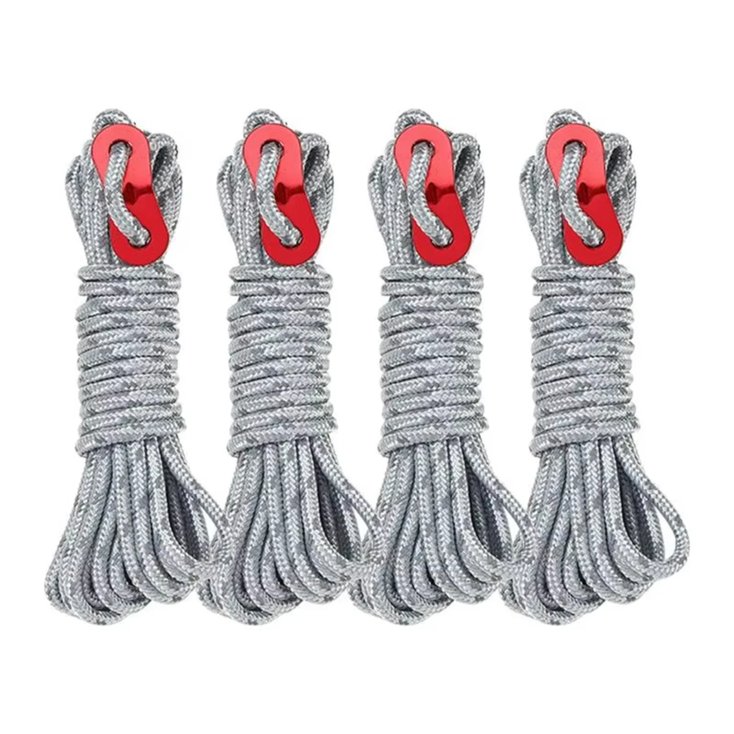 SXHWC Tent Cord 4mm High Strength Paracord Rope With Buckle Durable Canopy Rope Anti Slip Tarp Rope  Survival Utility Climbing