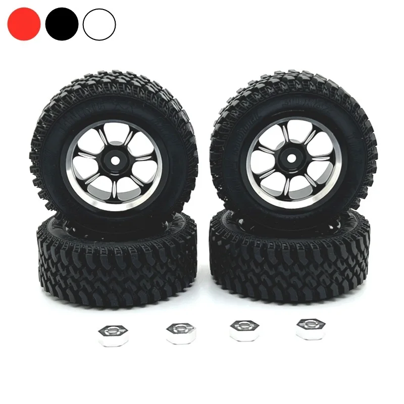 

MN128 MN86 MN86S MN86K MN86KS MN G500 4pcs 82mm Rubber Tire Metal Wheel Rim 12mm Hex 1/12 RC Crawler Car Upgrade Parts