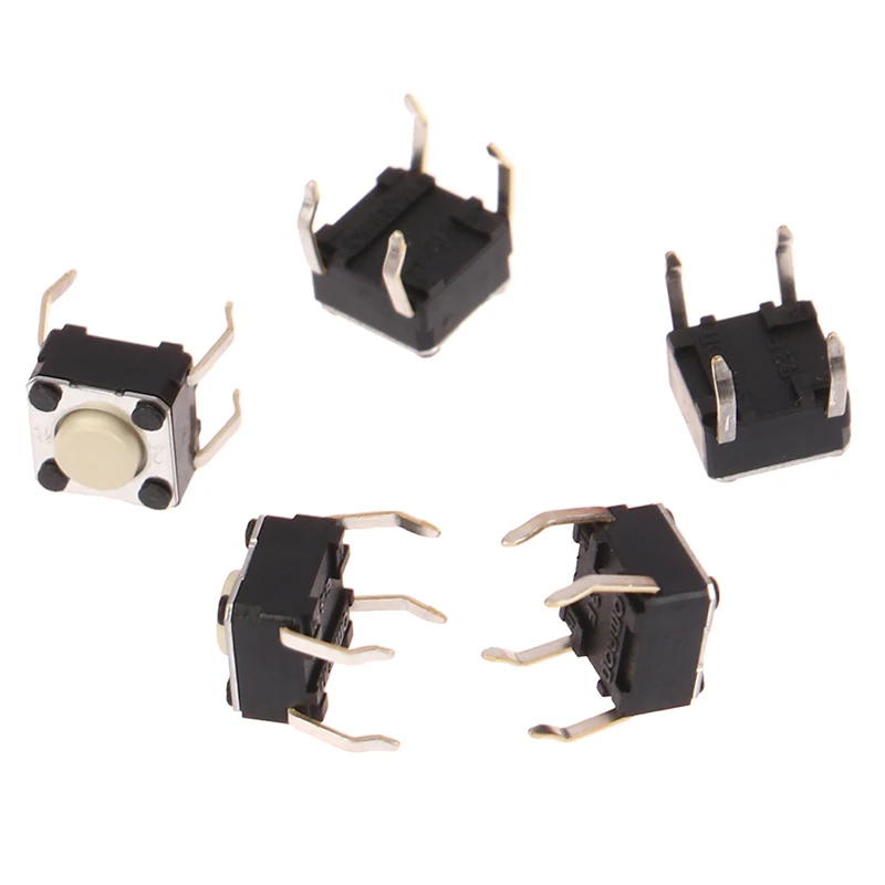 5 buah sakelar sentuh ringan 6*6*4.3mm tombol tekan Mouse sakelar mikro taktil untuk G300 G402 G600 G602 M210 M215 M325 M557