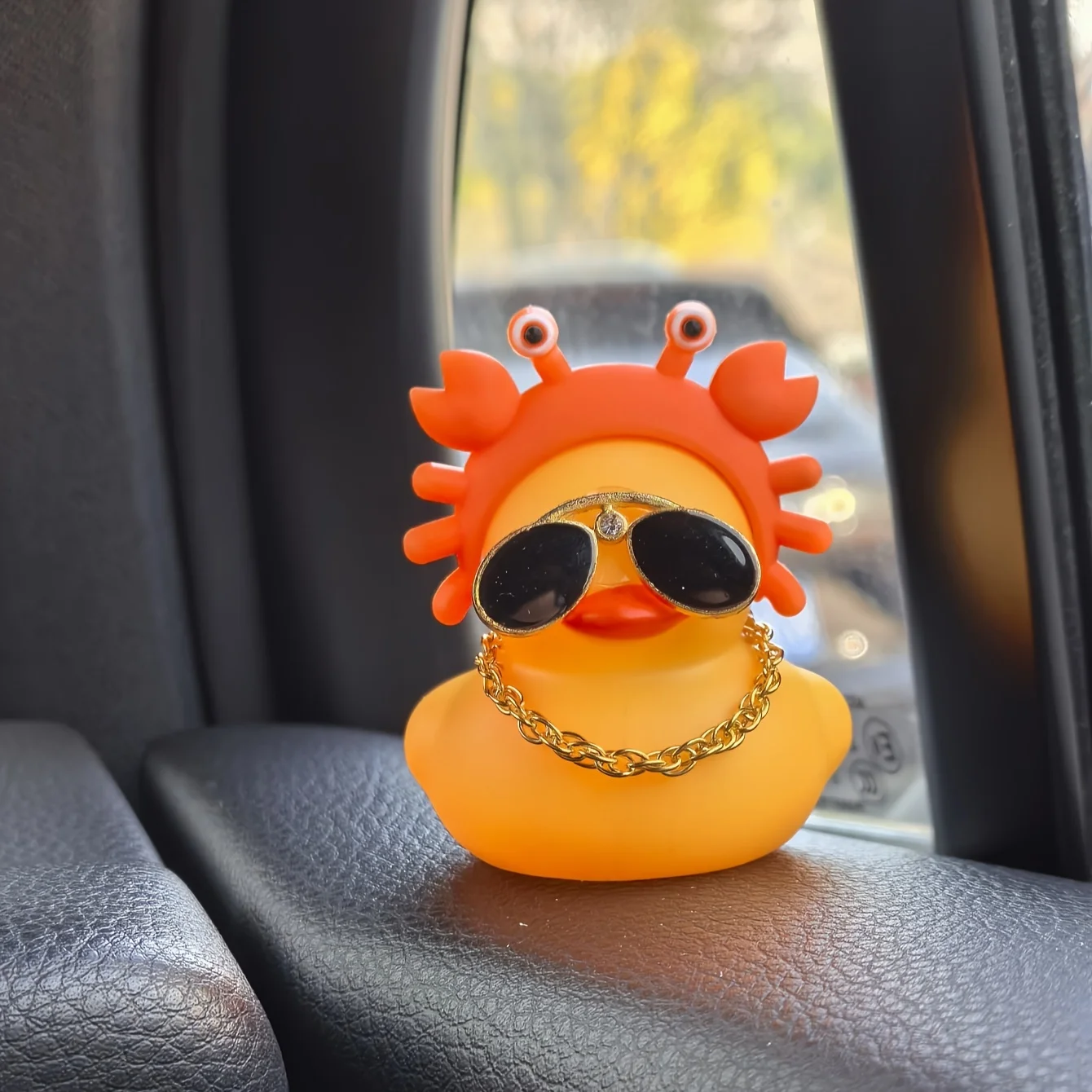 1Set  Car Duck Car Decoration Rubber Duck Decoration Accessory