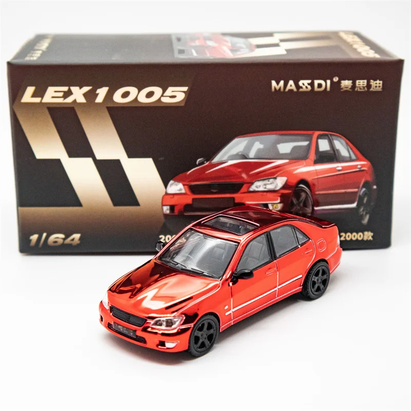 MASDI 1:64 IS300 electroplate Red Diecast Model Car