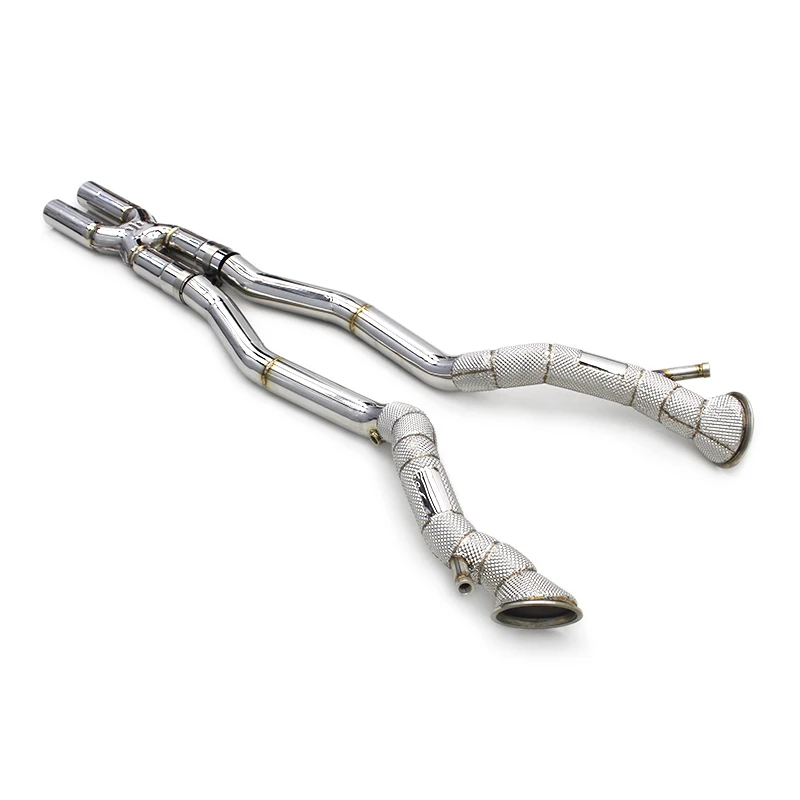 

Race Sport Exhaust Pipe System For Ferrari F12 Berlinetta 6.3 2012-2016 Engine Heat Shield Straight Downpipe X Pipe