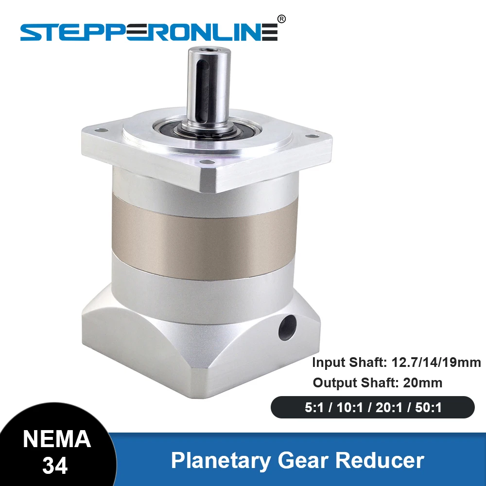 Nema 34 Planetary Gearbox Ratio 5:1/10:1/20:1/50:1 Speed Reducer Motor Gearbox for Nema34 Stepper Motor