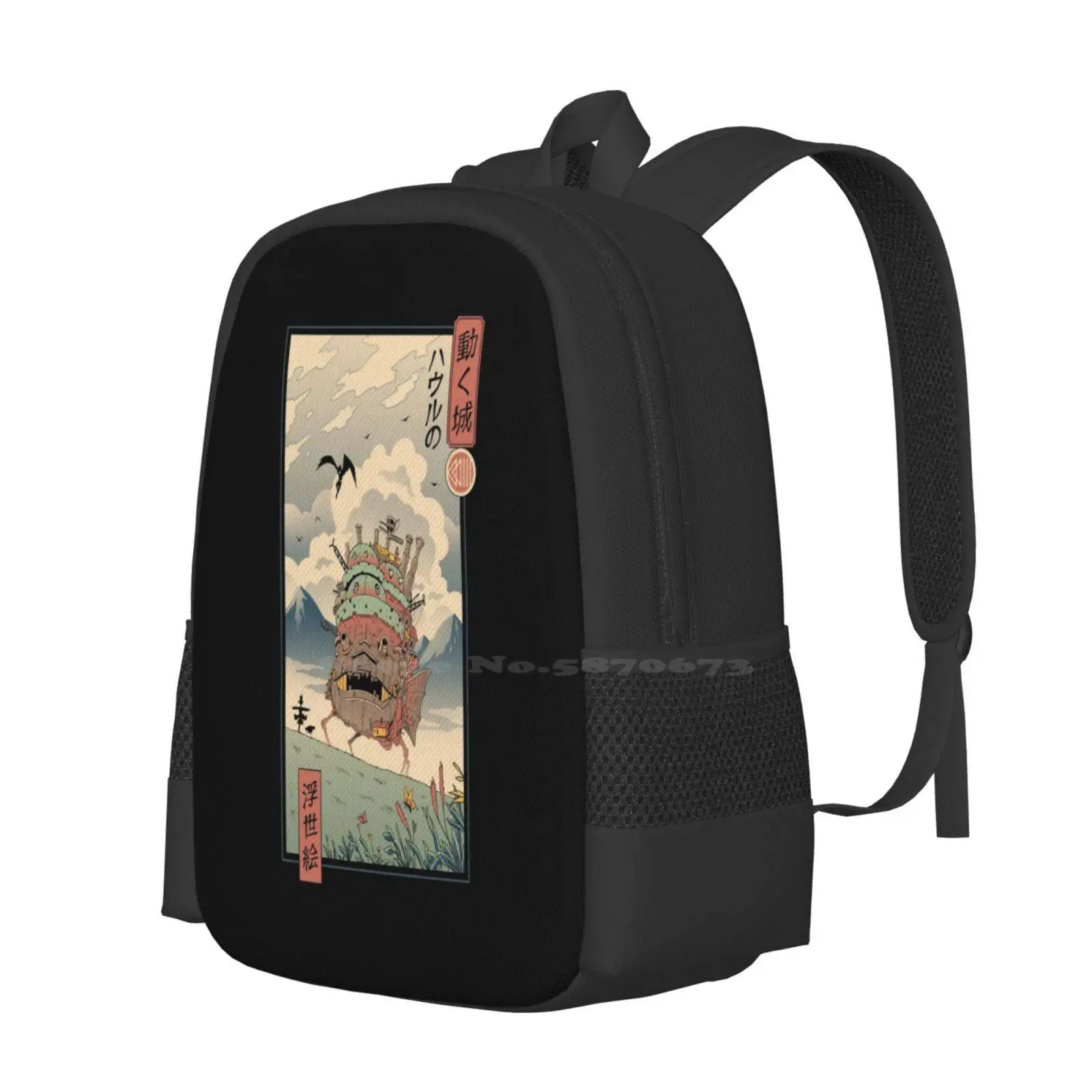 Copy Of Sky Castle Ukiyo E School Bag Big Capacity Backpack Laptop Sky Castle Anime Manga Japanese Cute Woodblock Ukiyo E