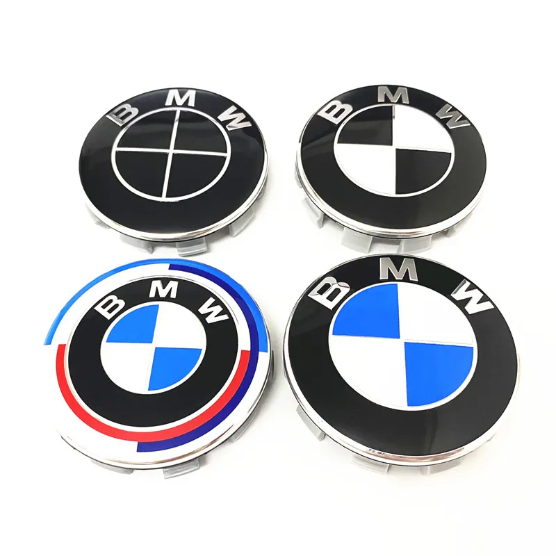 100 Pcs 68mm Car Wheel Center Caps Logo Rim Hubcap Hub Cover Badge Emblem Auto Accessories 36136783536 10 Pins Blue White Black