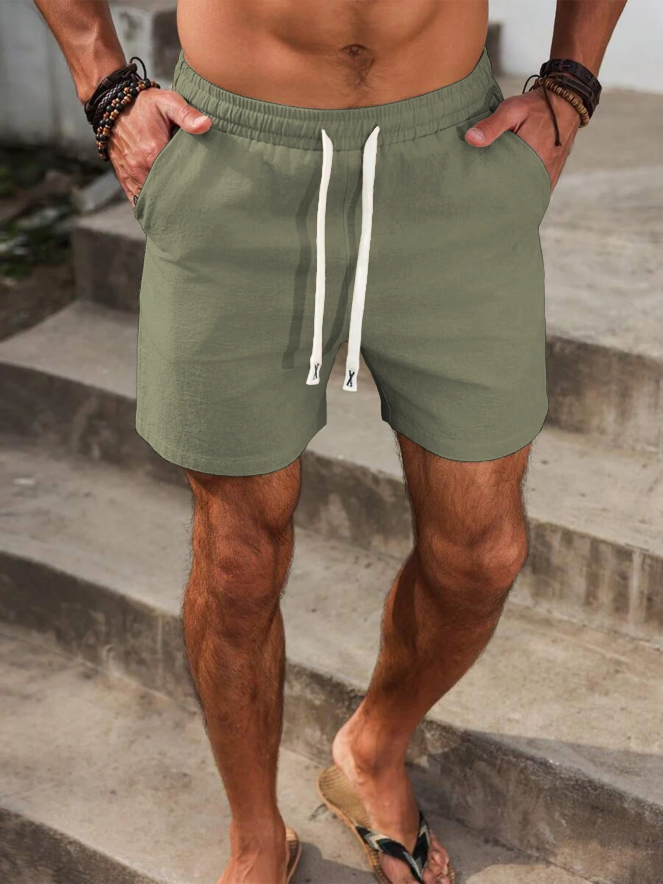 Thumbnail 3 - #16 Top 50 Mens Cotton Linen Summer Shorts