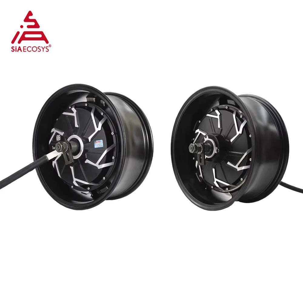 QSMOTOR QS260 V4 14x6.0inch 2000W/3000W/5000W 35H/45H Hub Motor 224N·m Torque 92% Efficiency IP54 for E-Motorcycle
