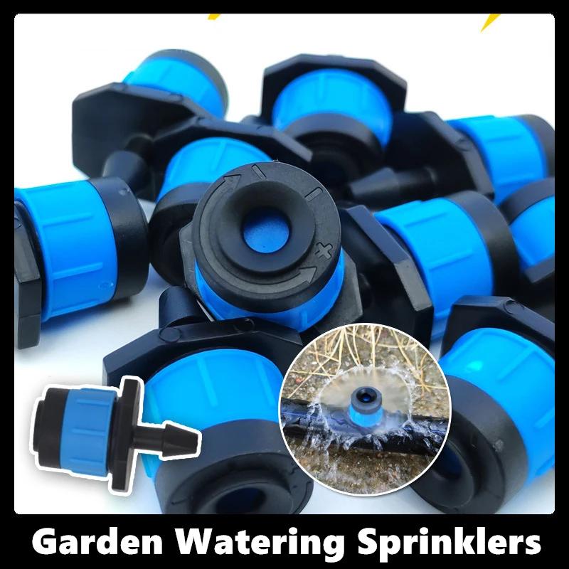 50pcs Garden Watering Sprinklers Full-circular Adjustable Fountain Nozzle Adjustable Scattering Spray Mushroom Dripper