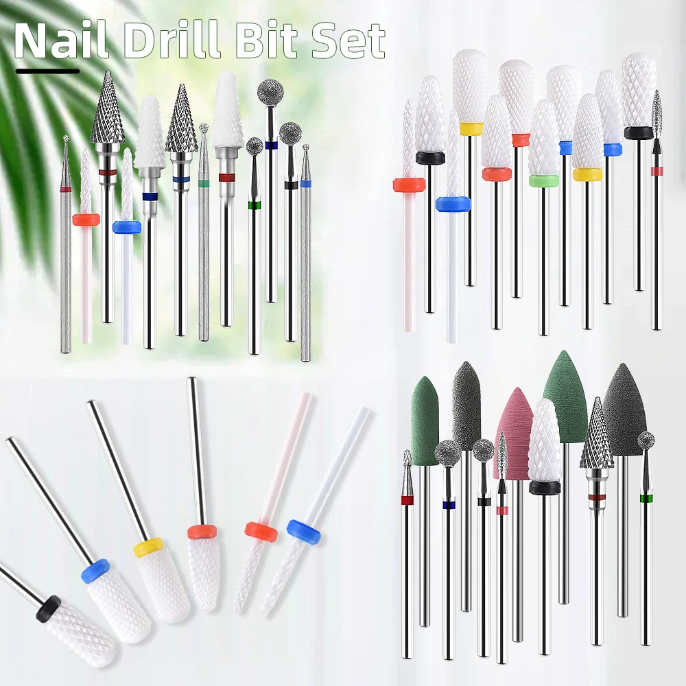 

Nail Drill Bits Set 12Pcs Nail Art Grinding Remove Acrylic Gel Nails Cuticle Head Dead Skin Removal Manicure Pedicure Nail Art