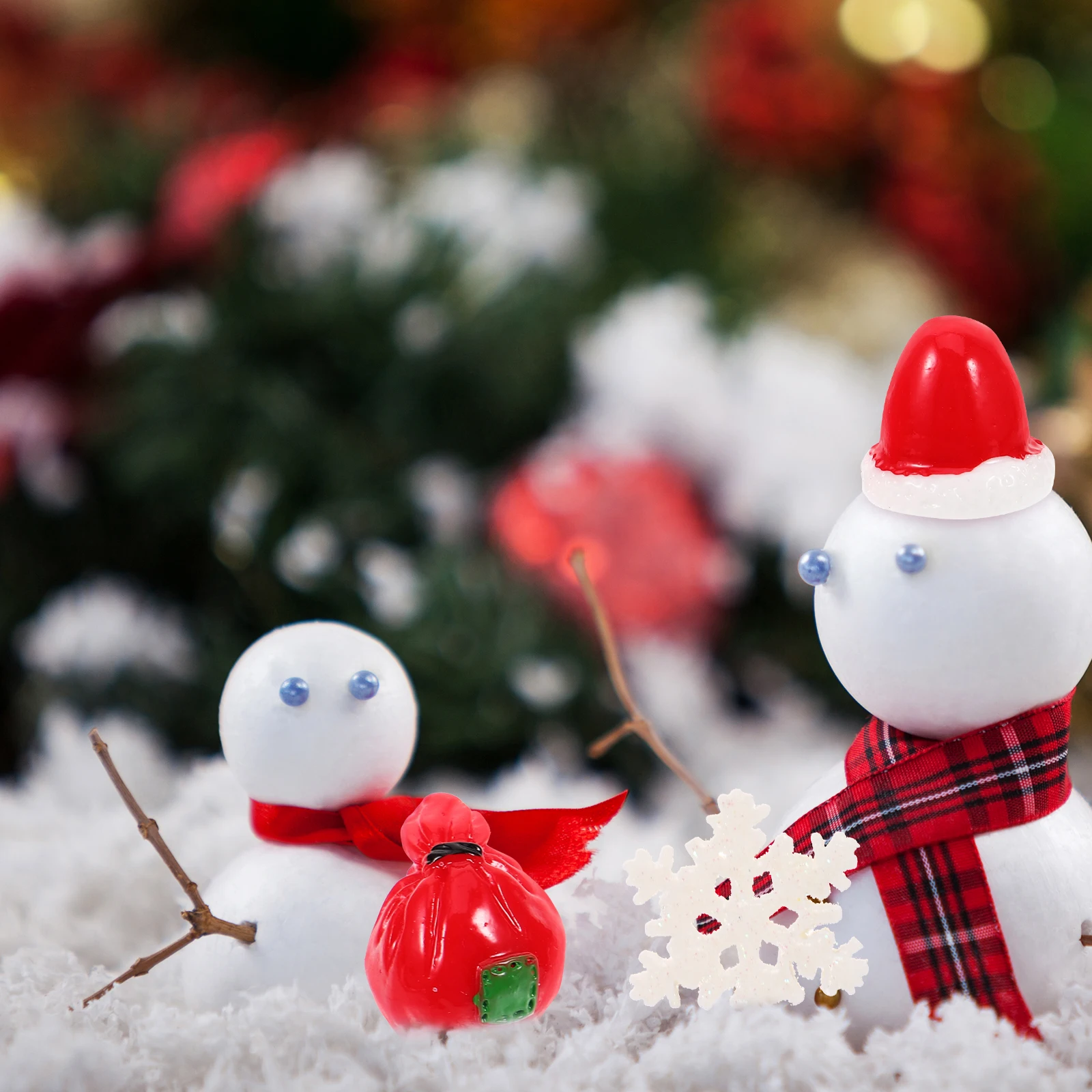 

10pcs Christmas Resin Craft Decoration Unique Microlandschaft Ornament Funny Santa Claus Deer Bear Party Accessory Home Office