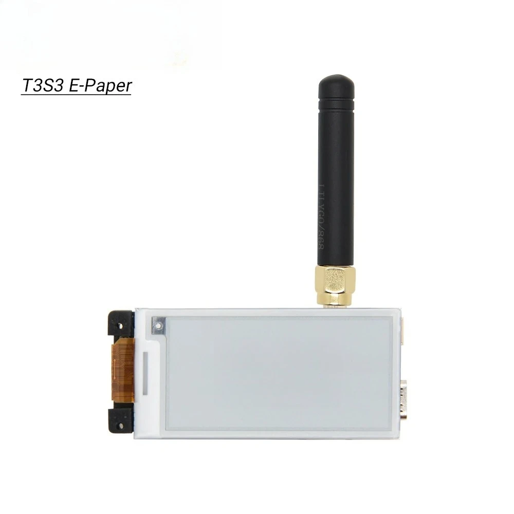 

Плата разработки модуля T3S3 2.13 дюйма с электронными чернилами (E-Paper) на базе ESP32-S3 с LoRa 2.4G SX1280 для программируемой связи и сетевого взаимодействия