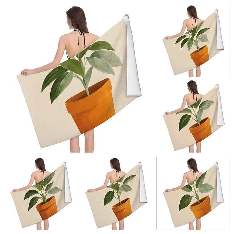 Home bath towels for the body towels bathroom quick drying microfiber beach man large sports towel Fruit plant boho simple ins