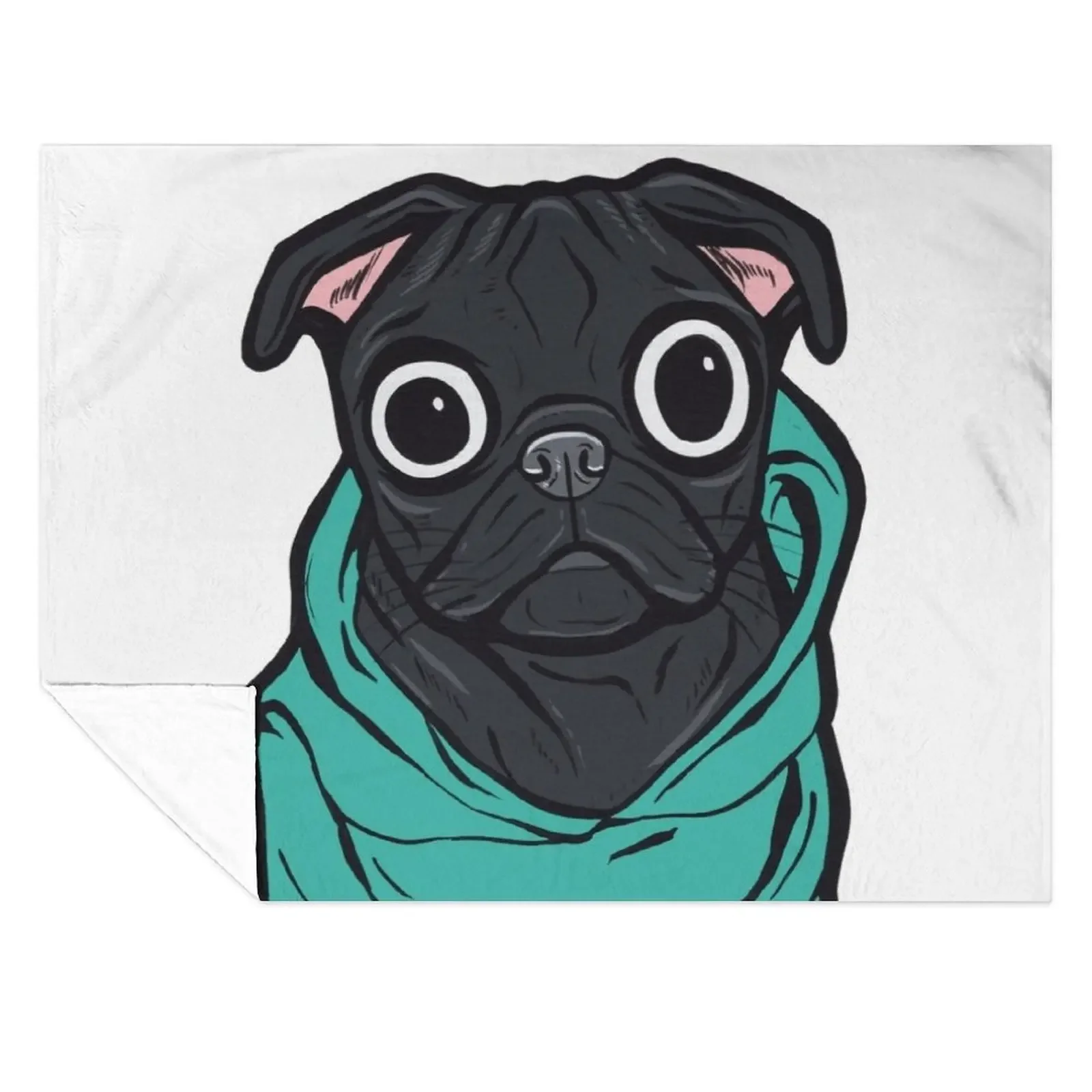

Black Pug Hoodie Throw Blanket Bed linens Sofa Throw Luxury Thicken Sleeping Bag Blankets