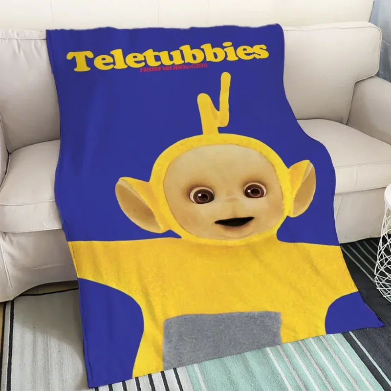 Teletubbies Dipsy Tinky Winky Po Lala Figure Flannel Air Conditioning Blanket Sleeping Winter Thickening Blanket Sofa Decor Gift view 6