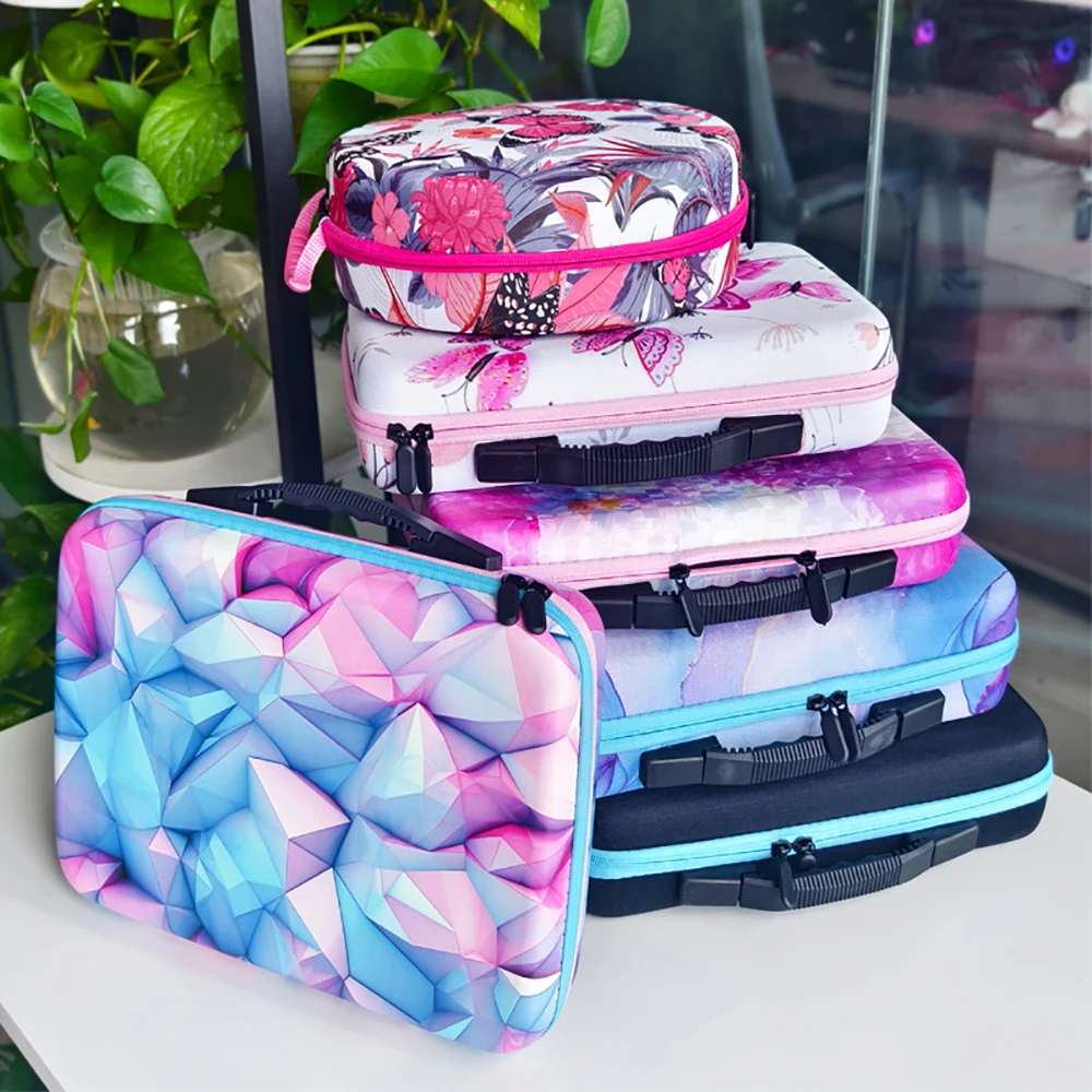 Butterfly Print Diamond Painting Storage Case with 27 Clear Organizer - Portable Craft Tool Kit for Beads, Jewelry & DIY Kits - view 2