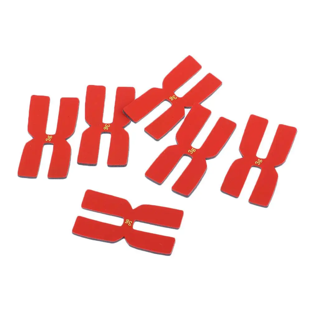 테니스 라켓 무게추 및 밸런스 스트립, 라켓 밸런서 테이프, H형 실리콘 밸런스 바, 배드민턴, H형 라켓, 3g, 세트당 6 개 썸네일 2
