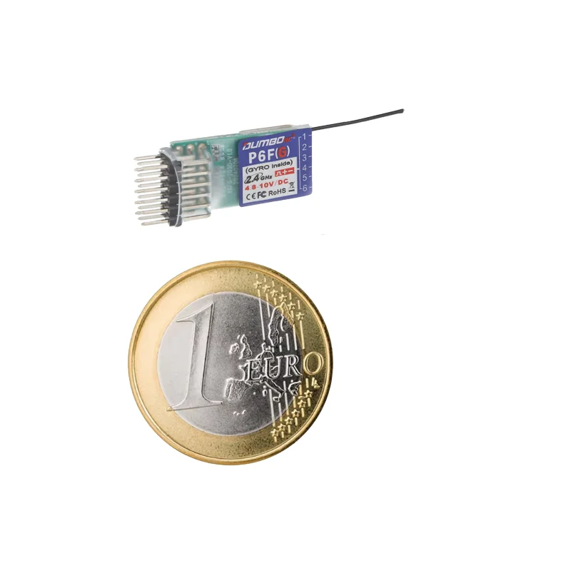 DUMBORC RC Gyro Receiver P6FG Mini 2.4G 6CH Radio Control for X4 X5 X6 Transmitter Remote Controller Micro Car Toy Accessories